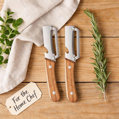 Stainless steel 3-in-1 fruit and vegetable peeler, rust-proof and dishwasher safe